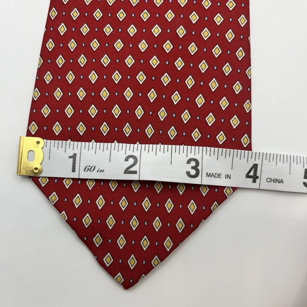 Brooks Brothers 346 Tie‎ Silk Red Geometric